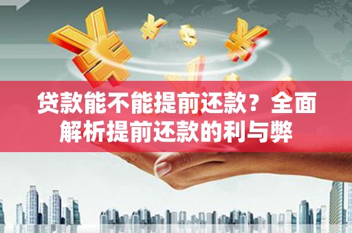 三亚贷款能不能提前还款？全面解析提前还款的利与弊