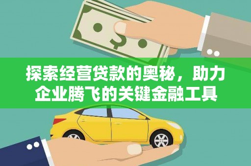 三亚探索经营贷款的奥秘，助力企业腾飞的关键金融工具