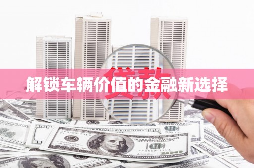 三亚解锁车辆价值的金融新选择