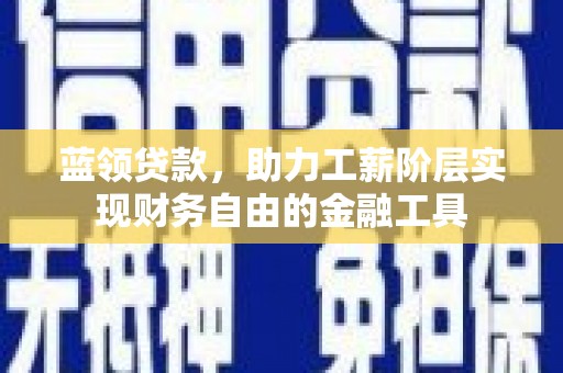 三亚蓝领贷款，助力工薪阶层实现财务自由的金融工具