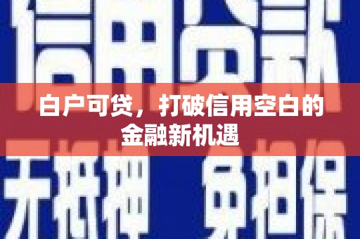 三亚白户可贷，打破信用空白的金融新机遇
