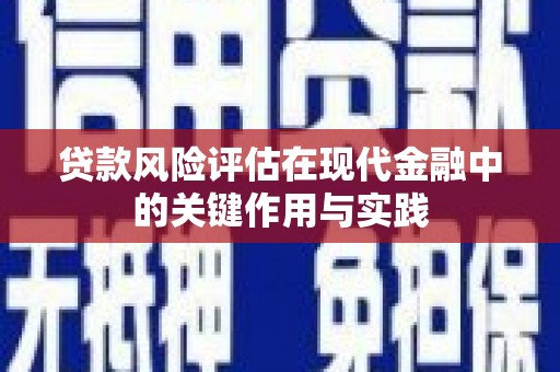三亚贷款风险评估在现代金融中的关键作用与实践