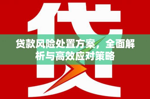 三亚贷款风险处置方案，全面解析与高效应对策略
