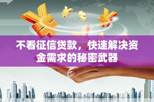 三亚不看征信贷款，快速解决资金需求的秘密武器