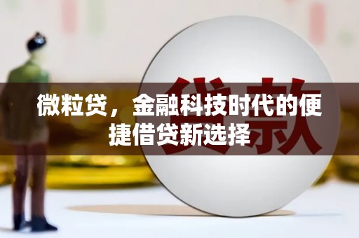 三亚微粒贷，金融科技时代的便捷借贷新选择